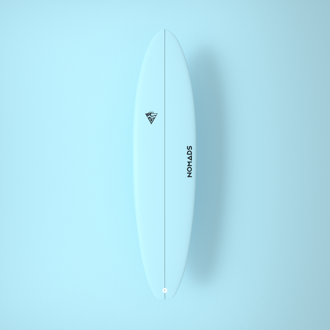 Blå surfbräda Mini Malibu CHERATING, Nomads Surfing