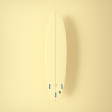 Ladda upp bild till gallerivisning, Gul surfbräda Mini Malibu Cherating, Nomads Surfing
